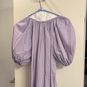 Never a Wallflower Lilac Gathered Sleeve Dress
